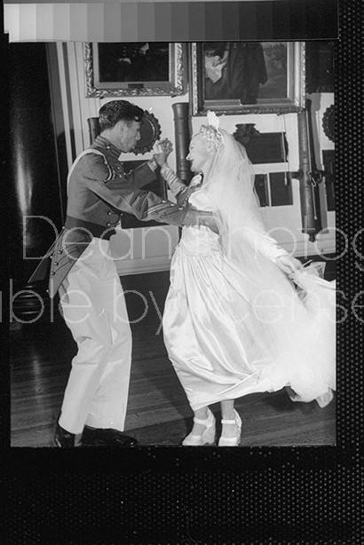 Bride and groom dancing at West Point wedding ceremony.