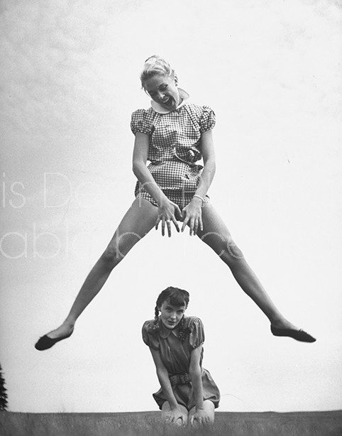 Fashion models displaying new play clothes called "creepers."