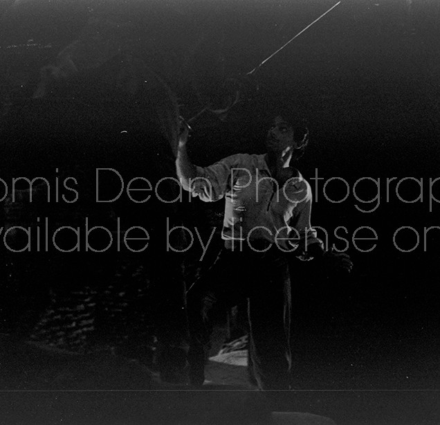 Unidentified man on the set of "Treasure of the Sierra Madre" during filming.