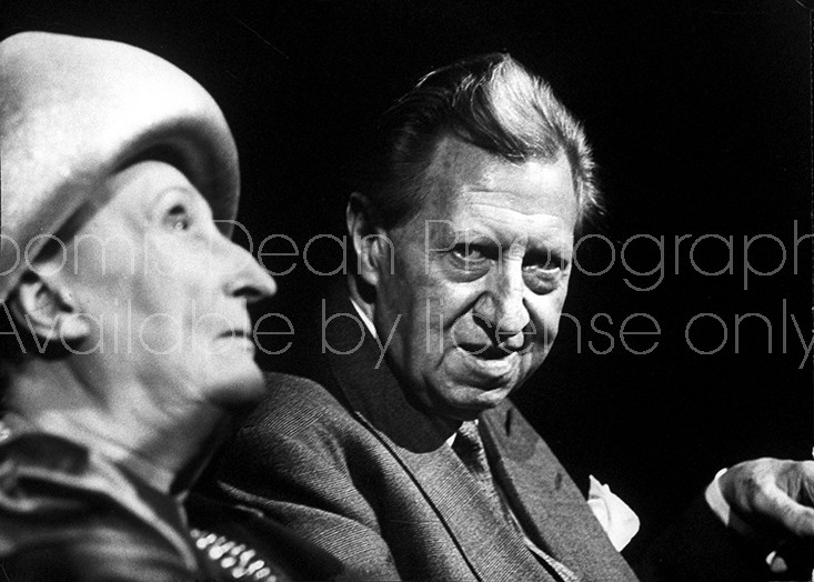 (L-R) Poetess, Ededith Sitwell & Sir Osbert Sitwell, while rehearsing at the Royal Festival Hall for her 75th birthday.
