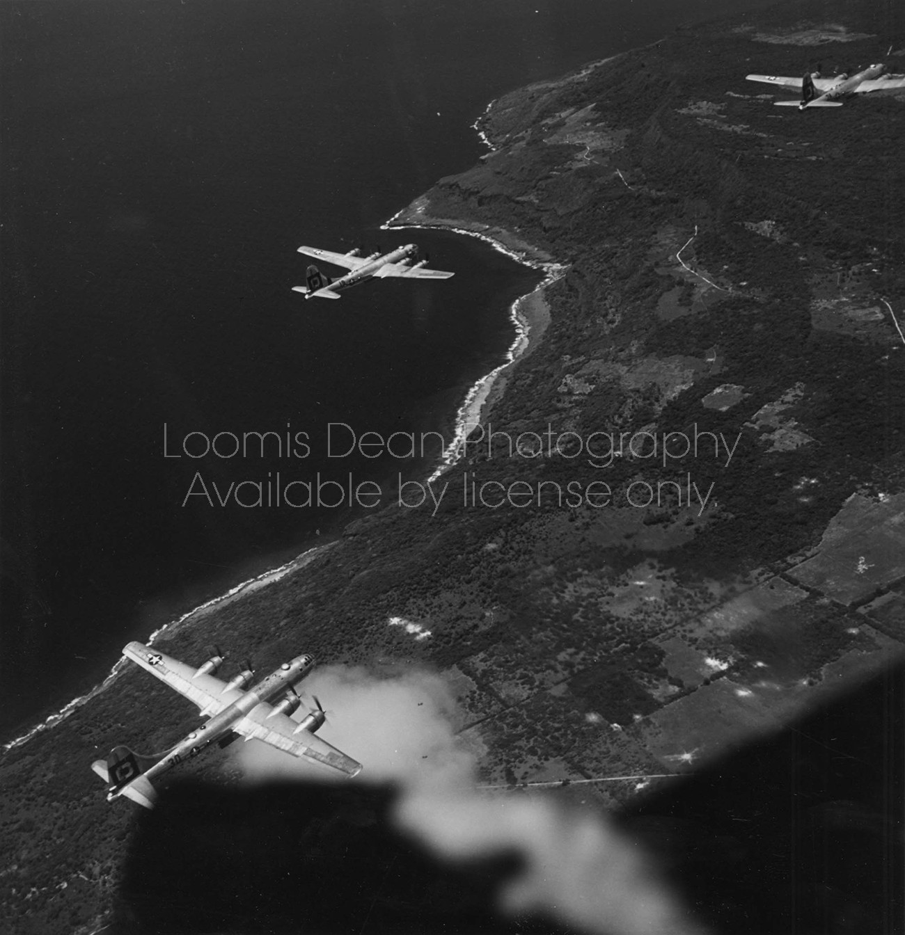 U.S. AIR FORC B29s OVER ROTA ISLAND 242 