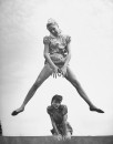 Fashion models displaying new play clothes called "creepers."