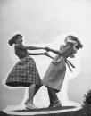 Fashion models displaying new play clothes.