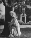 Debutante Jane Lambert wearing a long flowing dress.