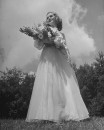 Debutante Mary Prince Goodbar wearing a long flowing dress.