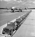 Army showing how many jeep vehicles can be fitted into a C-74 cargo plane.
