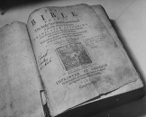 A view of an unidentified Bible.