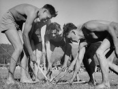 Cherokee Indians playing stickball.