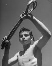 Cherokee Indian preparing to play the game of stickball.