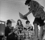 UCLA co-ed students relaxing in girls dormitory, dressing sloppily.
