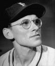 Close-up of second base aspirant Eddie Basinski.