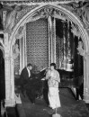 Singer Marian Anderson singing African American spirituals at St. Chapelle.
