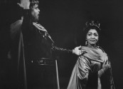 American opera singer Grace Bumbry (R) performing in an opera.