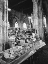 French cheeses are sold at public market in Historic Saint Pierre Church.
