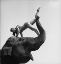 RINGLING CIRCUS ELEPHANT AND SHOWGIRL 