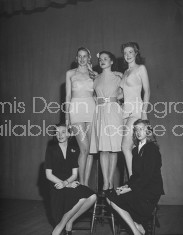 Girls from Harvard competing in a beauty contest.