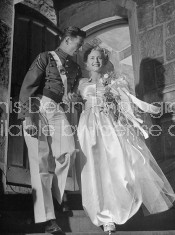Couple leaving West Point chapel after their wedding.