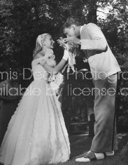 Debutante Betty Scudder wearing a long flowing dress.