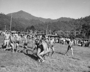 Cherokee Indians playing stickball.
