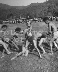 Cherokee Indians playing stickball.