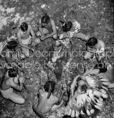 Cherokee Indians playing stickball.