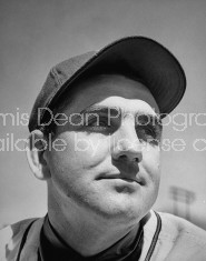 Close-up of baseball player Clyde Klutz.