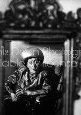 Poetess Edith Sitwell, at home in her London apt.