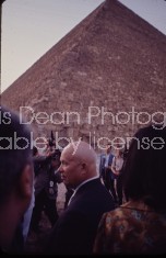 Russian Premier Khrushchev in Cairo visiting pyramids