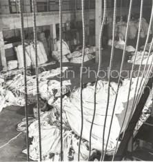 RINGLING CIRCUS TENT REPAIR WITH ROPES 